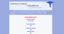 Desktop Screenshot of americanacademyofhealthcare.com