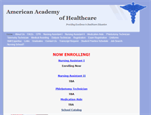 Tablet Screenshot of americanacademyofhealthcare.com